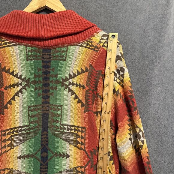 Polo Ralph Lauren Southwestern Aztec Open Cardigan Sweater Shawl Womens L/XL - Picture 8 of 8